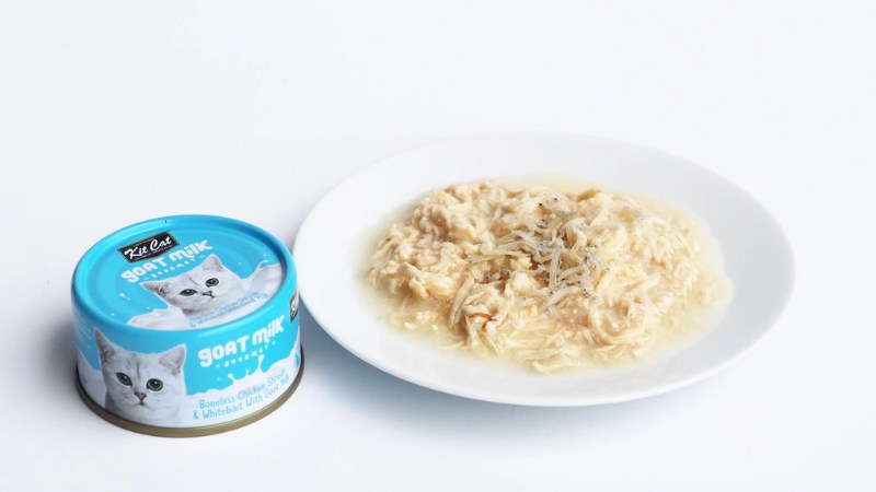 Pate cho mèo Kitcat Goat Milk vị gà xé & cá trắng