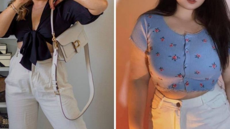 Chọn áo croptop màu tối