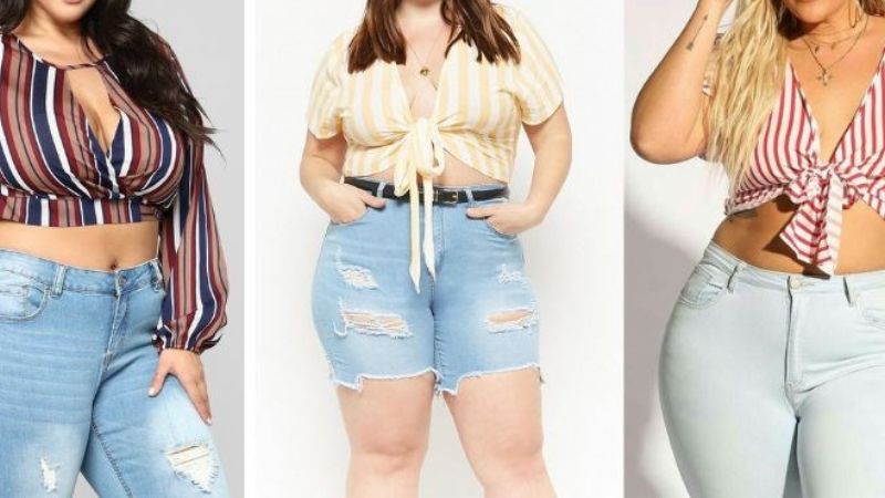 Chọn áo croptop cổ chữ V