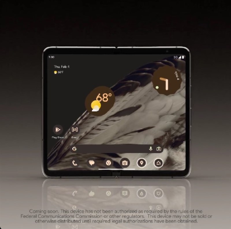 Đoạn video cũng hiển thị rõ thiết kế màn hình chính của Google Pixel Fold