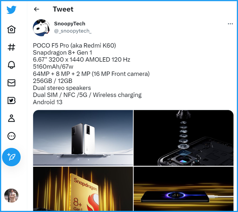 POCO F5 Pro lộ ảnh quảng cáo và cấu hình trước ngày ra mắt
