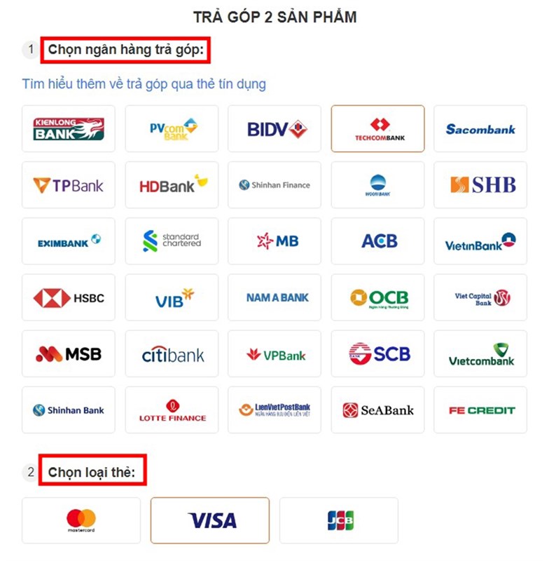 Mua trả góp trên web TGDĐ | ĐMX cực dễ dàng, hỗ trợ đến 31 ngân hàng