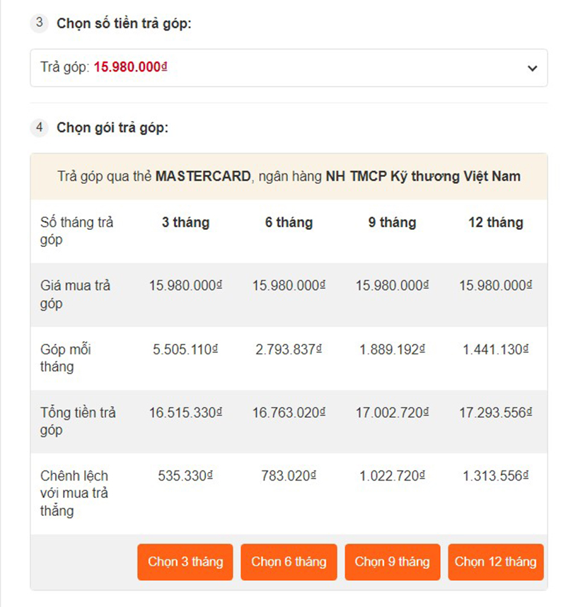 Mua trả góp trên web TGDĐ | ĐMX cực dễ dàng, hỗ trợ đến 31 ngân hàng