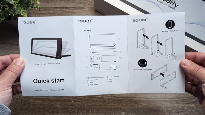 Hướng dẫn sử dụng và các thành phần của Focusound Glass.