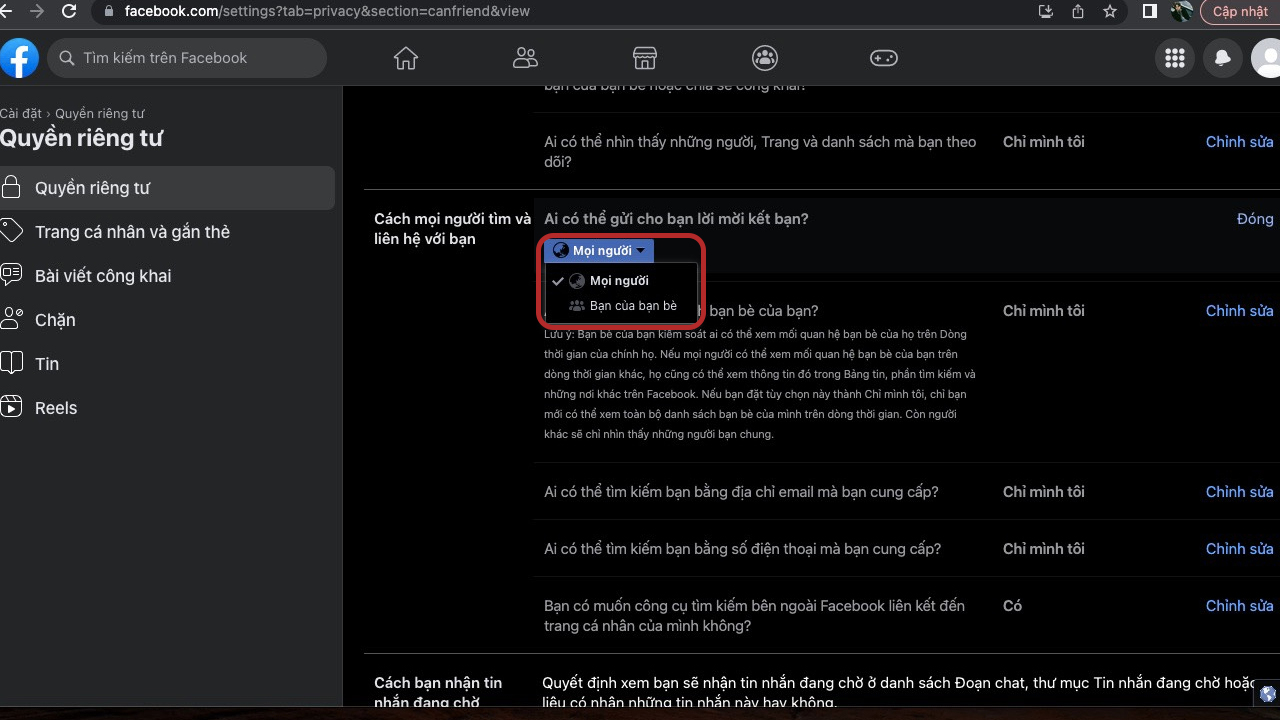 Cách tắt nút kết bạn trên Facebook Cách tắt nút kết bạn trên Facebook