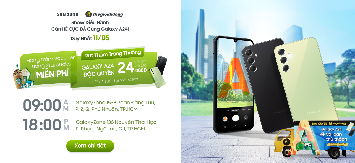 Đón chờ ROADSHOW Galaxy A24: Mua Galaxy A24 với giá chỉ 24.000 đồng!