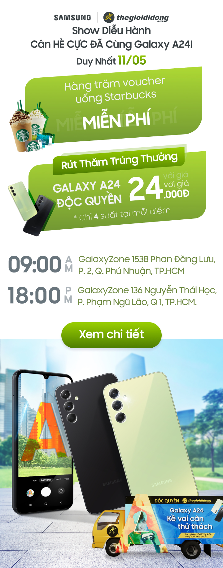 Đón chờ ROADSHOW Galaxy A24: Mua Galaxy A24 với giá chỉ 24.000 đồng!