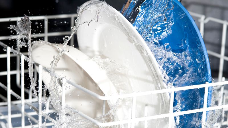 Use the right amount of dishwashing detergent