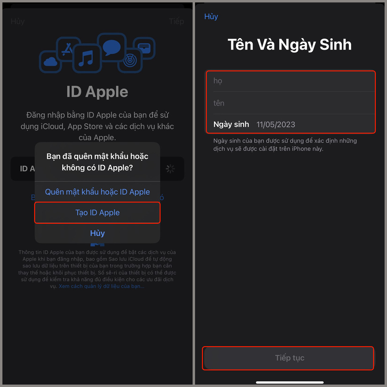 Cách tạo Apple ID trên iPhone