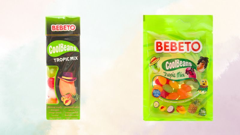 Kẹo Bebeto Cool Beans Fliptop vị nhiệt đới