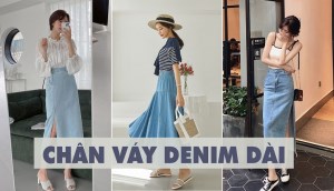 10 cách phối đồ với chân váy maxi denim 'bắt kịp' xu hướng 2023