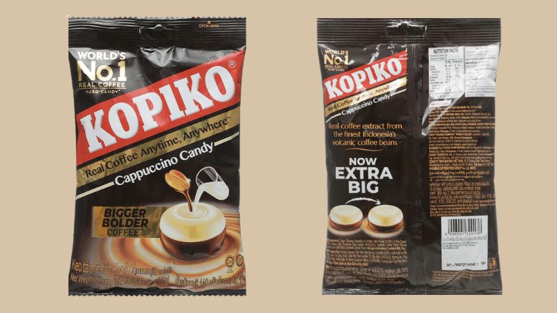 Kẹo cà phê Coffeeshot Cappuccino KOPIKO gói 140g