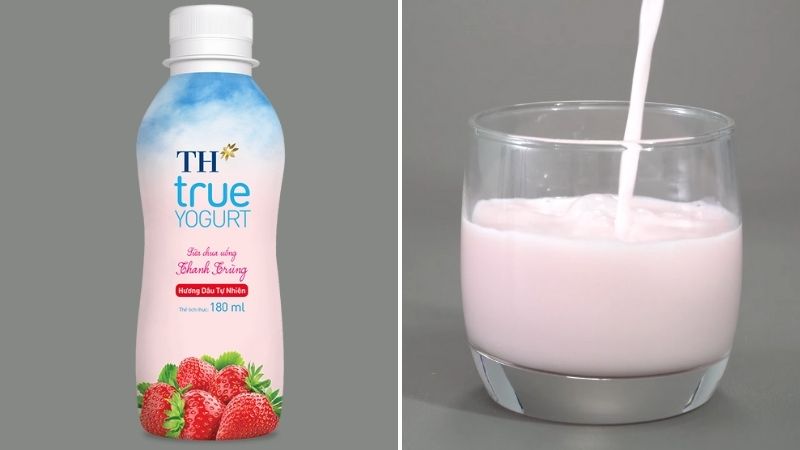 Sữa chua uống TH true Yogurt vị dâu