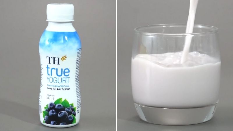 Sữa chua uống TH true Yogurt vị việt quất