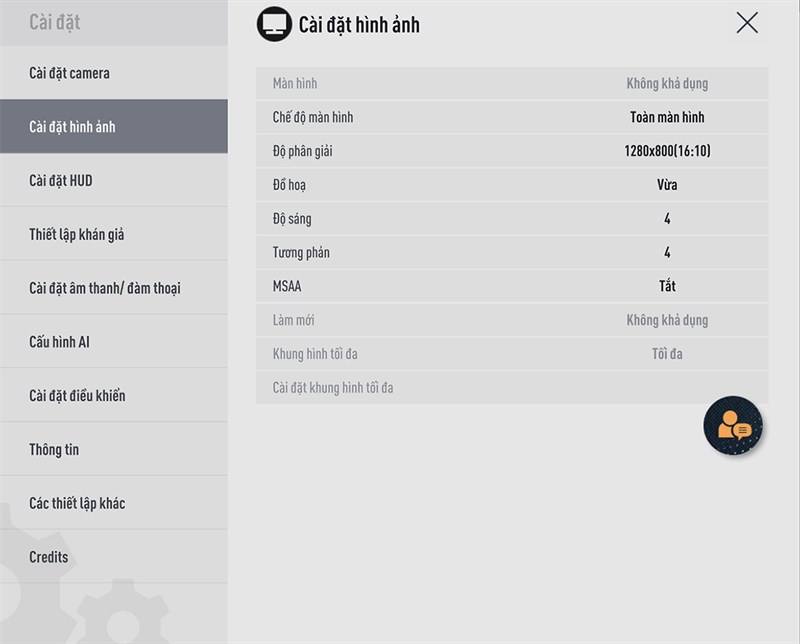 Thiết lập đồ họa FiFa Online 4 mà mình đã đặt trên HP Spectre x360 14 ef0030TU