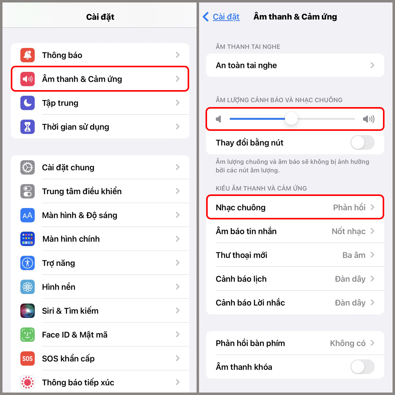 cách chỉnh âm thanh iphone khi có cuộc gọi đến