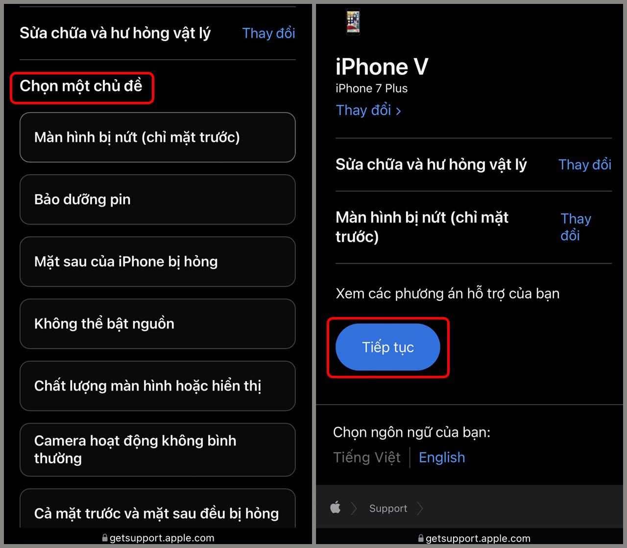 Cách liên hệ hỗ trợ Apple