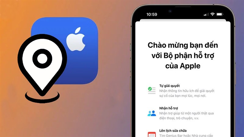 Cách tìm kiếm địa điểm sửa chữa trong app hỗ trợ của Apple