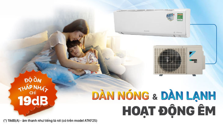 Dàn nóng dàn lạnh hoạt động êm ái