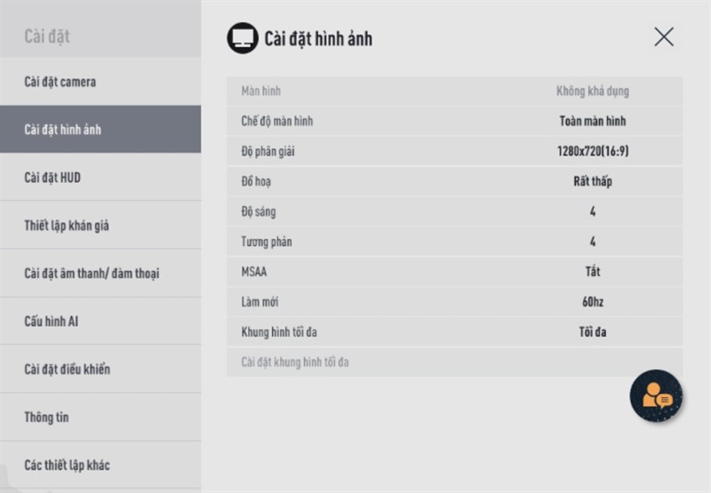 Thiết lập đồ họa FiFa Online 4 mà mình đặt cho Vivobook 14 A1405VA Thiết lập đồ họa FiFa Online 4 mà mình đặt cho Vivobook 14 A1405VA