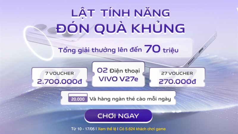 Đã có kết quả minigame Lật tính năng - Đón quà khủng, chủ nhân của Vivo V27e là ai?