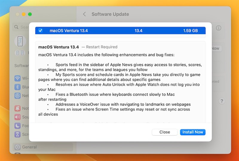 Apple phát hành macOS Ventura 13.4