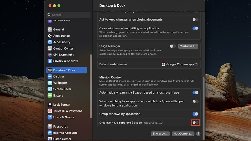 Cách tắt Dashboard trên MacBook