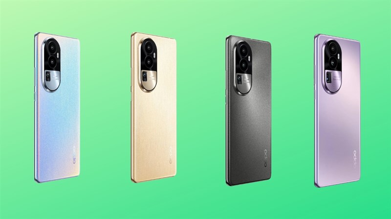 Mặt sau của Reno10 Series cùng các màu sắc