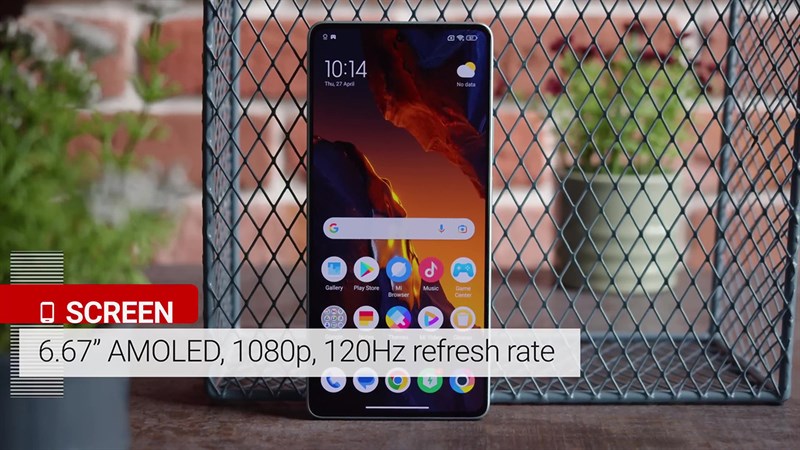 POCO F5 sở hữu màn hình OLED kích thước 6.67 inch.