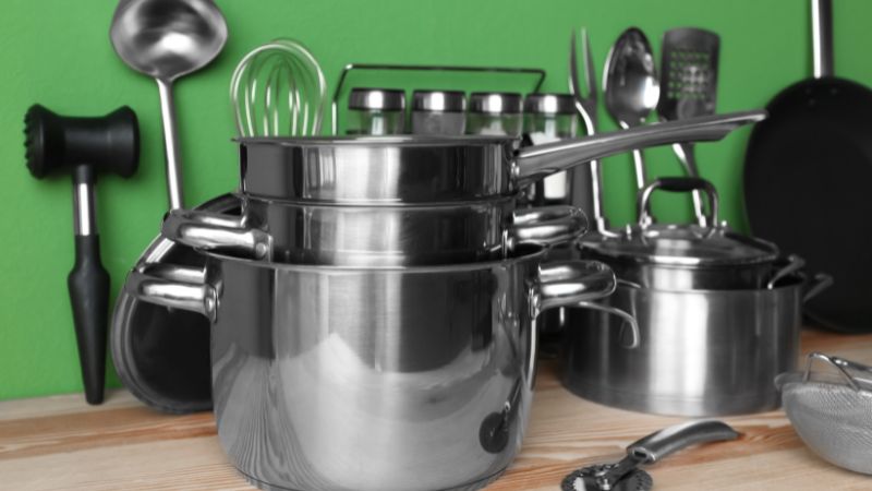 Use separate detergent for stainless steel utensils in the kitchen