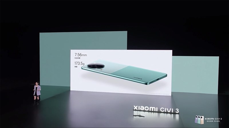 Dù sở hữu thiết kế mới nhưng Xiaomi CIVI 3 vẫn có độ mỏng và cân nặng ấn tượng