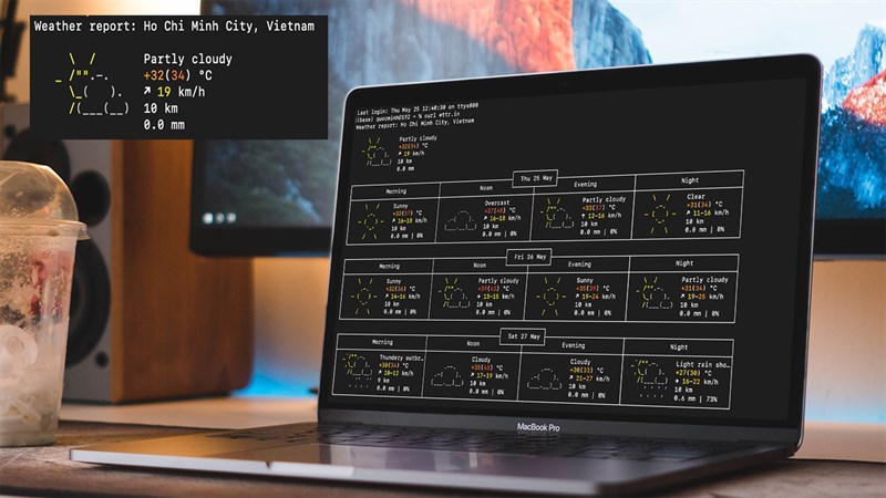 Cách xem dự báo thời tiết trên Terminal