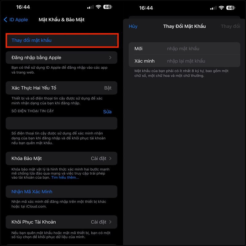 Cách sử dụng khoá bảo mật để đặt lại mật khẩu cho ID Apple