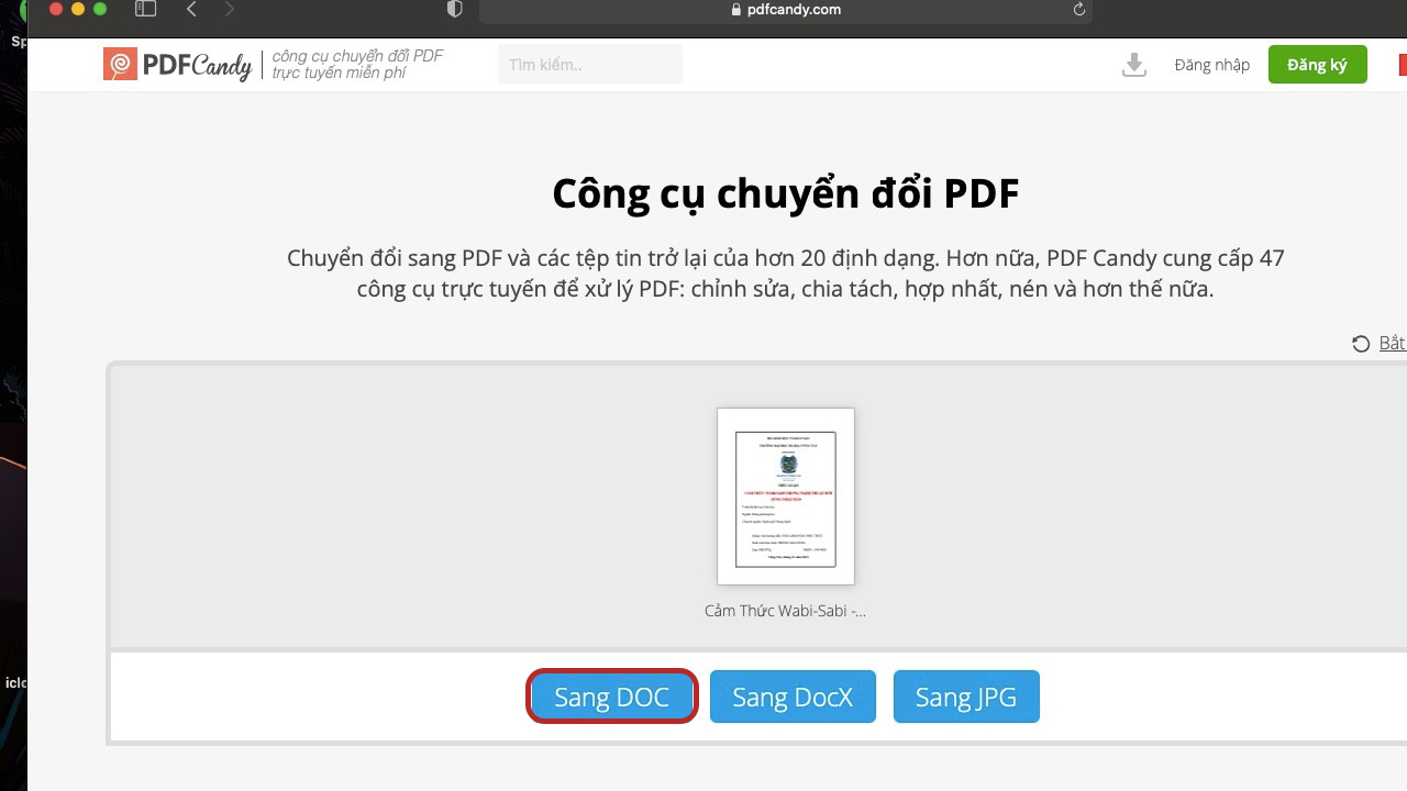 Cách chuyển file PDF sang Word