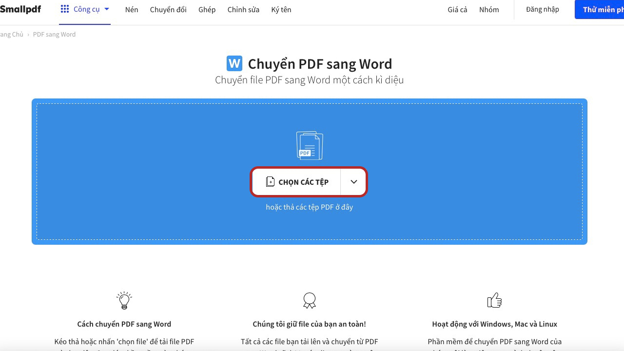 Cách chuyển file PDF sang Word