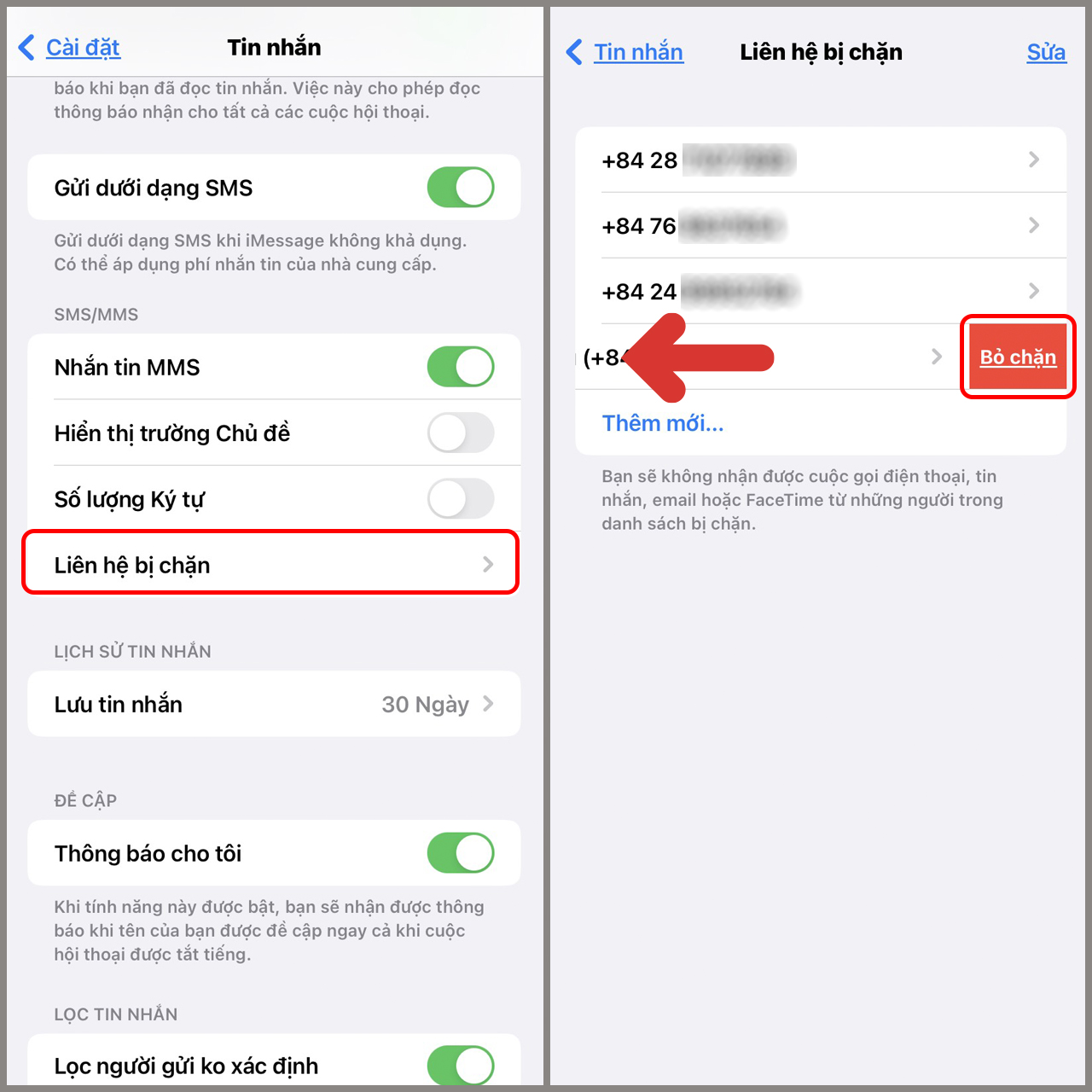 Cách xem lại tin nhắn đã chặn trên iPhone và hướng dẫn gỡ chặn cực dễ