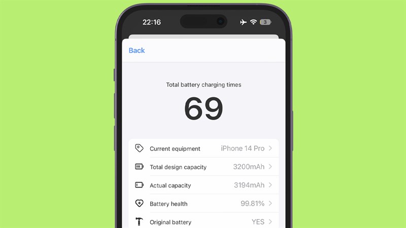 Cách kiểm tra số lần sạc pin trên iPhone chạy iOS 16