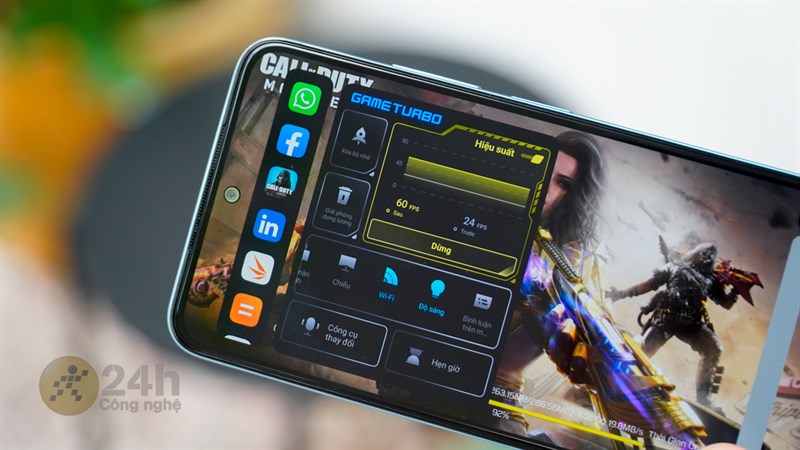 Chế độ Game Turbo trên Redmi Note 12S.
