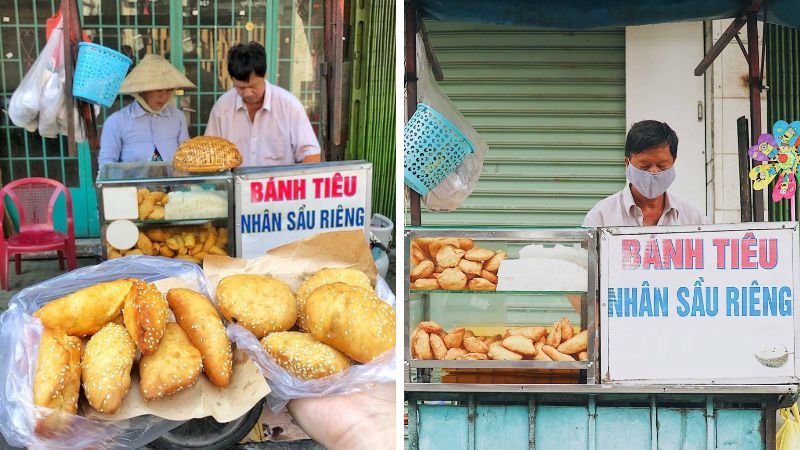 Bánh tiêu nhân sầu riêng đường Hà Tôn Quyền