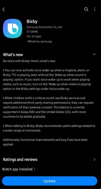 Chi tiết bản cập nhật trợ lý ảo Bixby mới