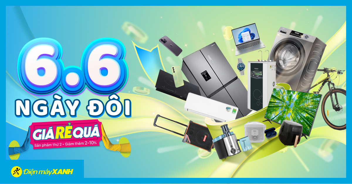 Ng&agrave;y đ&ocirc;i 6.6 - Gi&aacute; RẺ Qu&aacute;: Sale sốc đến 66%. Chốt đơn ngay!