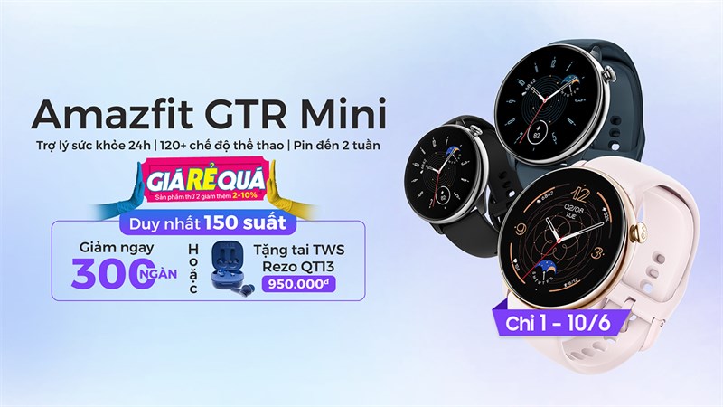 Chính thức mở bán Amazfit GTR mini, giá xinh kèm ưu đãi đỉnh