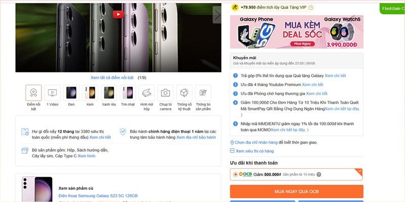 Giảm 500K cho sản phẩm từ 10 triệu khi thanh toán qua thẻ tín dụng OCB, xem ngay!