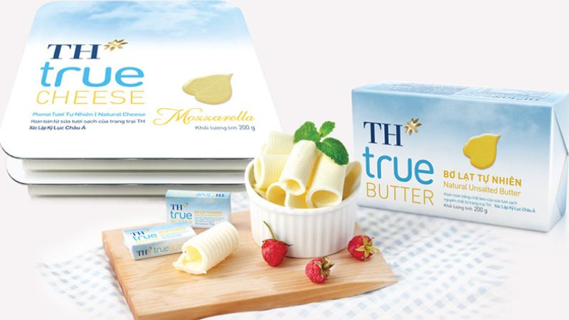 Sản phẩm bơ lạt tự nhiên TH True Butter