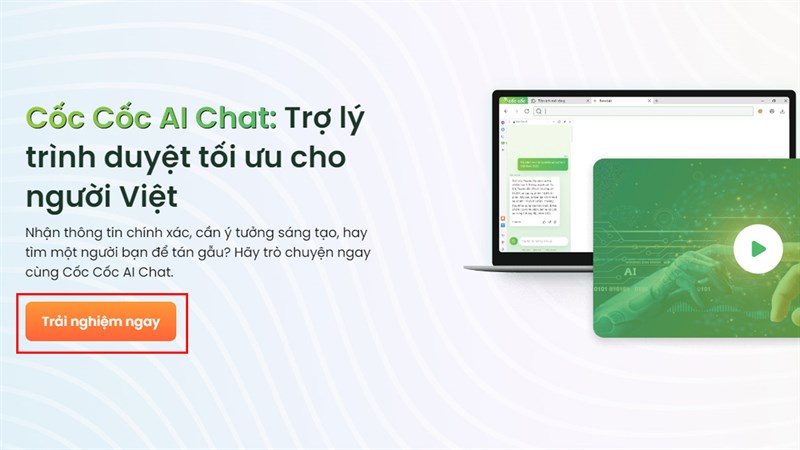 Cách đăng ký tài khoản Cốc Cốc AI Chat