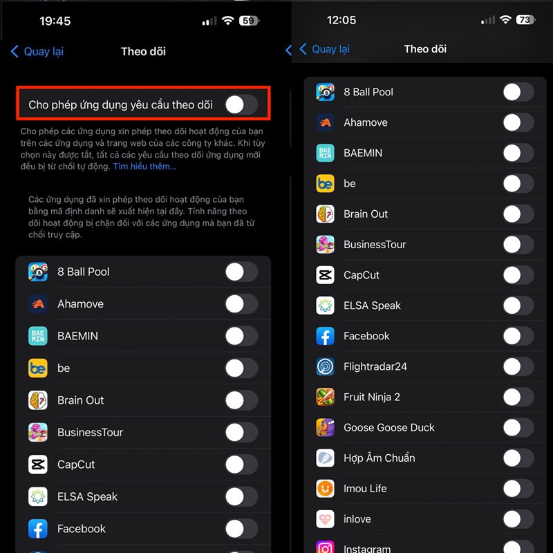 Cách ngăn chặn sự theo dõi của các ứng dụng trên iPhone
