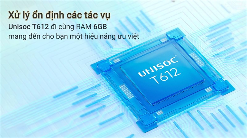 realme C53 sẽ sử dụng chip Unisoc T612 với bộ nhớ RAM 6 GB