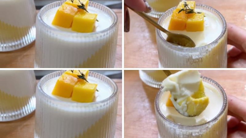 How to make cool mango pudding, cool down on summer days