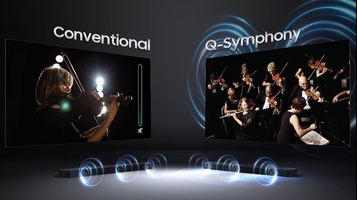 Tác dụng của công nghệ Q-Symphony trên tivi Samsung