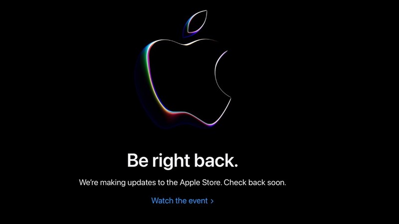 Màn hình thông báo của trang web thêm logo Apple bị bóp méo